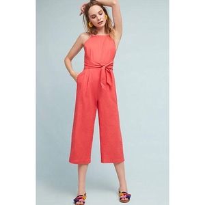 Anthropologie Greylin Tied Linen Jumpsuit